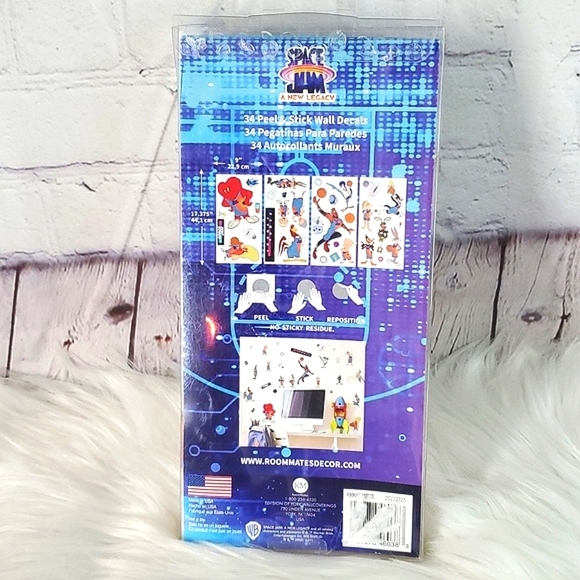 🆕️NWT Warner Bros. Looney Tunes Space Jam New Legacy Peel Sticker Wall Decals - Picture 6 of 12